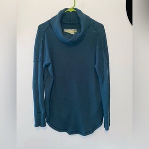 Anthropologie Maeve Cowl Neck Waffle Top